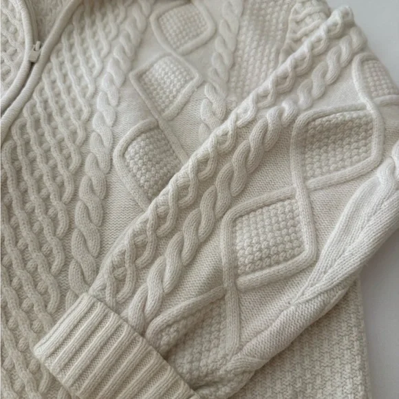 Sunday Best Aritzia Cable Knit Zip Up Sweater - Picture 3 of 5
